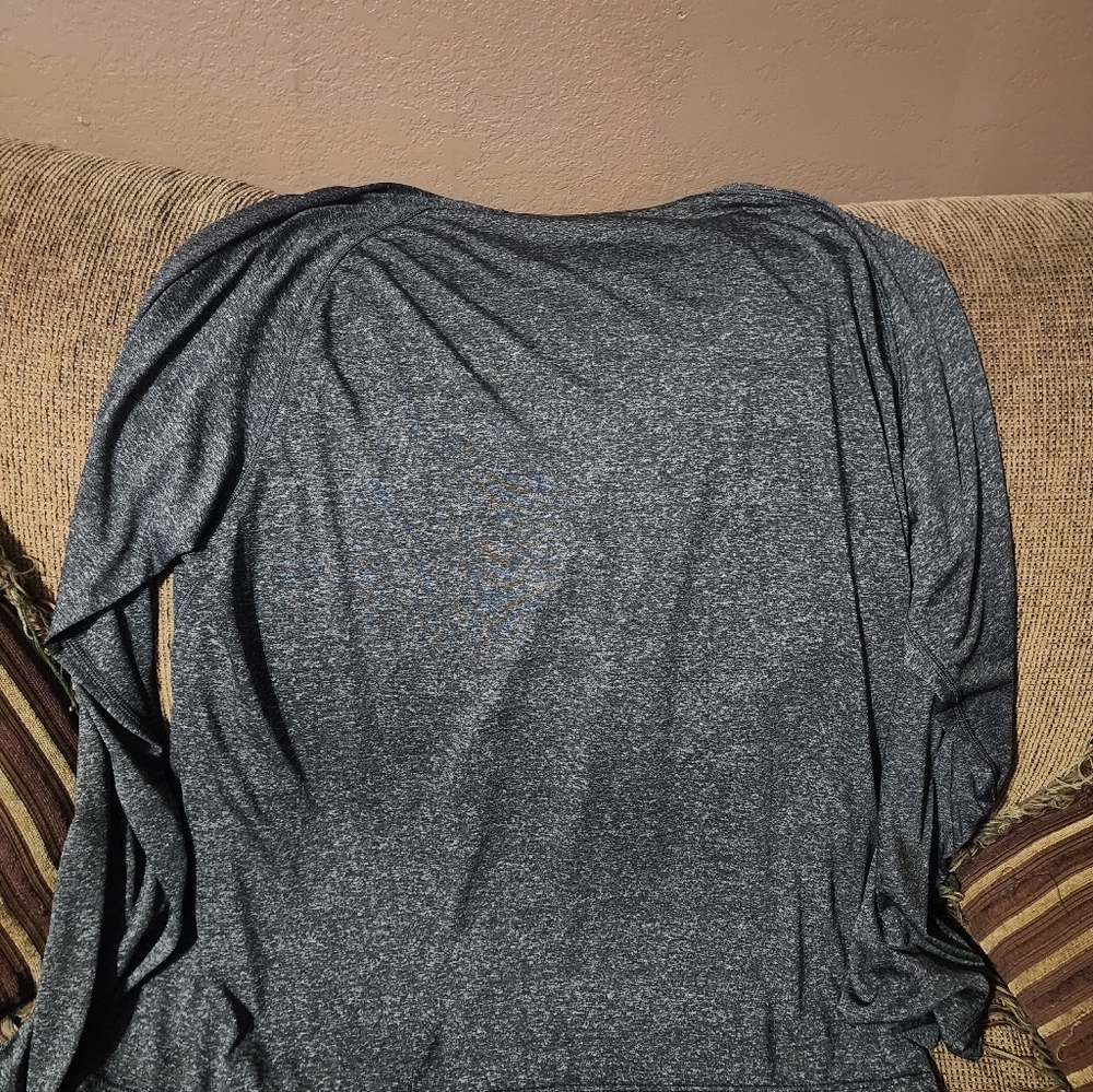 Mens Adidas Gray Oklahoma Thunder Basketball Long Tee Sz.2XL - Picture 5 of 5
